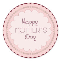 Autocollant rond « mother's day » étiquette