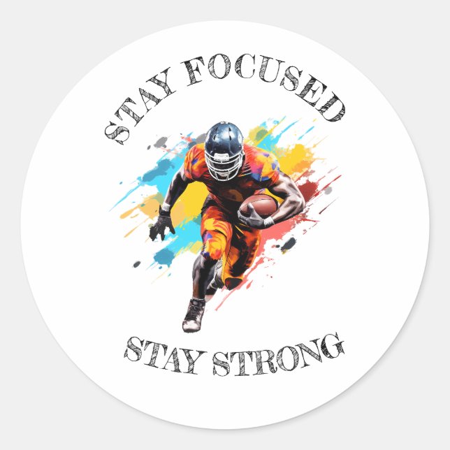 autocollant rond motivation NFL (Devant)
