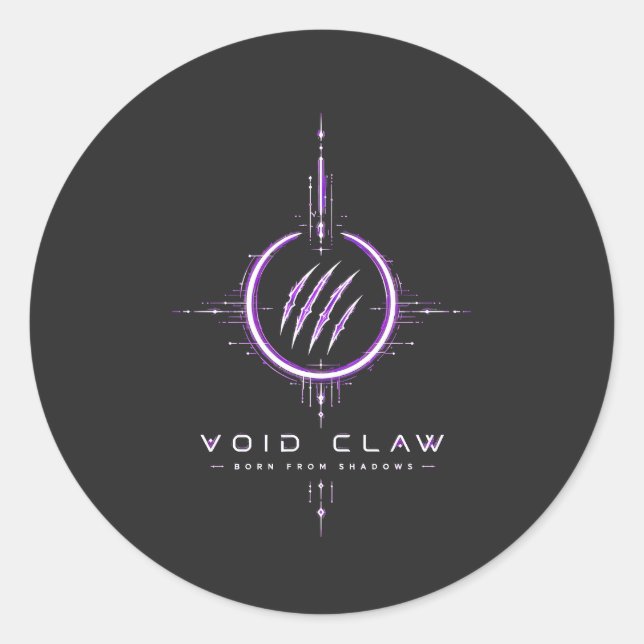 Autocollant rond Neon Claw Cyberpunk (Devant)