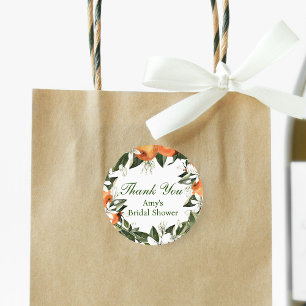 Autocollant rond Orange Main Squeeze