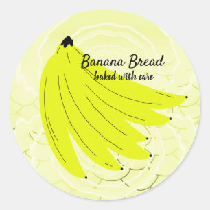 Autocollant rond pain de banane fait maison