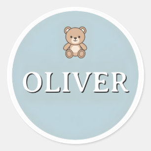 Autocollant rond personnalisable pour enfants – Ou