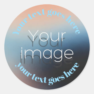 Autocollant rond personnalisé avec photo et texte