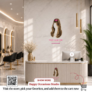 Autocollant Rond Personnalisé de Coiffeur