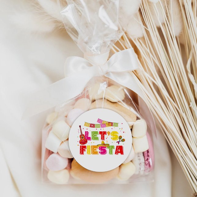 Autocollant rond pour fête Fiesta (Créateur téléchargé)