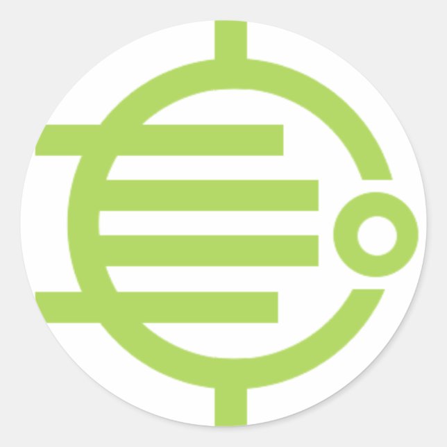 Autocollant rond quatre Feuilles (Devant)