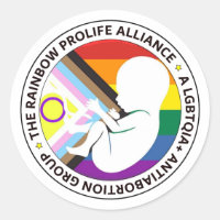 Autocollant rond Rainbow ProLife Alliance