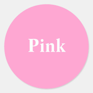 Autocollant rond rose
