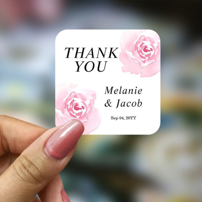 Autocollant rond Rose couleur rose (Créateur téléchargé)