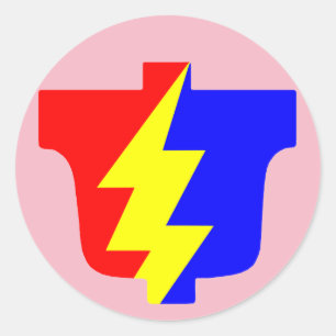 Autocollant rond rose de PLA conçu par le Tchad