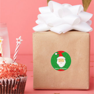 Autocollant Rond - Sainte Claus