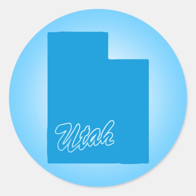 Autocollant rond standard Utah (Devant)