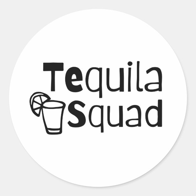 Autocollant rond Tequila Squad (Devant)