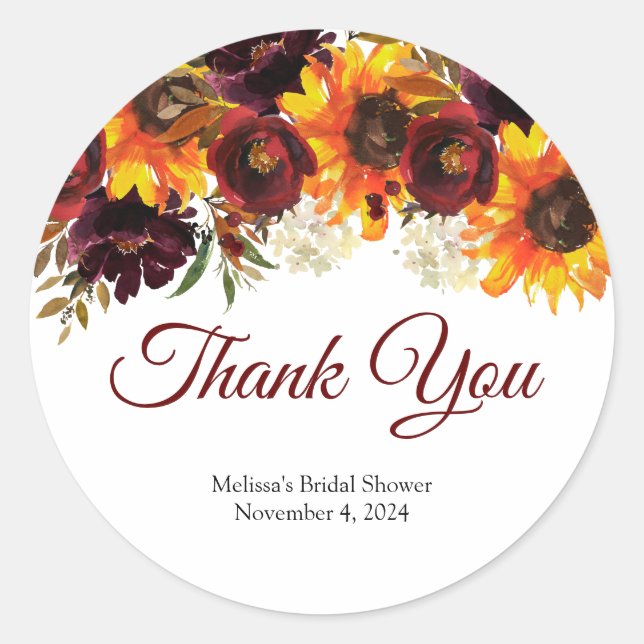 Autocollant rond Tombez amoureux (Devant)