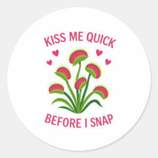 Autocollant Rond Vénus Flytrap Kiss Me Quick