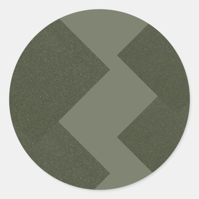 Autocollant rond vert mousse personnalisé (Devant)