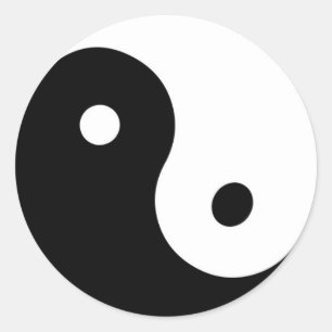Autocollant rond Yin Yang