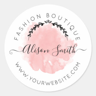 Autocollant rose aquarelle pour Boutique Store