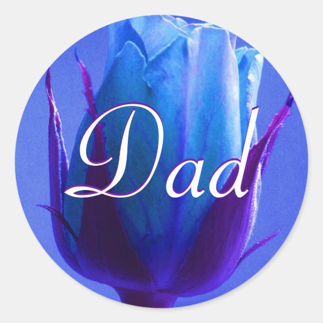 Autocollant Rose bleu papa (Devant)