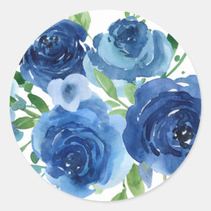 Autocollant Rose Bleue