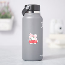Autocollant Rose Cerise Coquette, Autocollant Fémi
