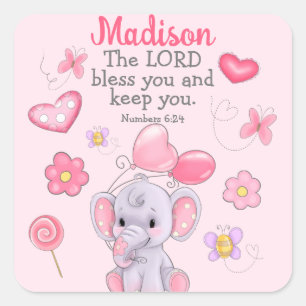 Autocollant rose Chrétien Personnalisé