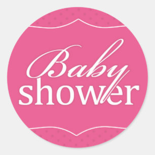 Autocollant rose de baby shower