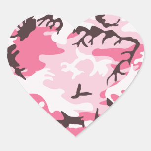 Autocollant rose de camouflage