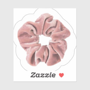 Autocollant rose de chouchou