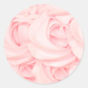 Autocollant rose de dégivrage de gâteau rose