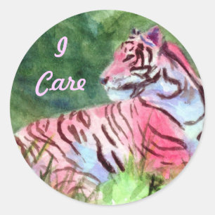 Autocollant rose de tigre
