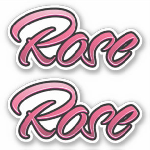 Autocollant rose décoloré Stickerset