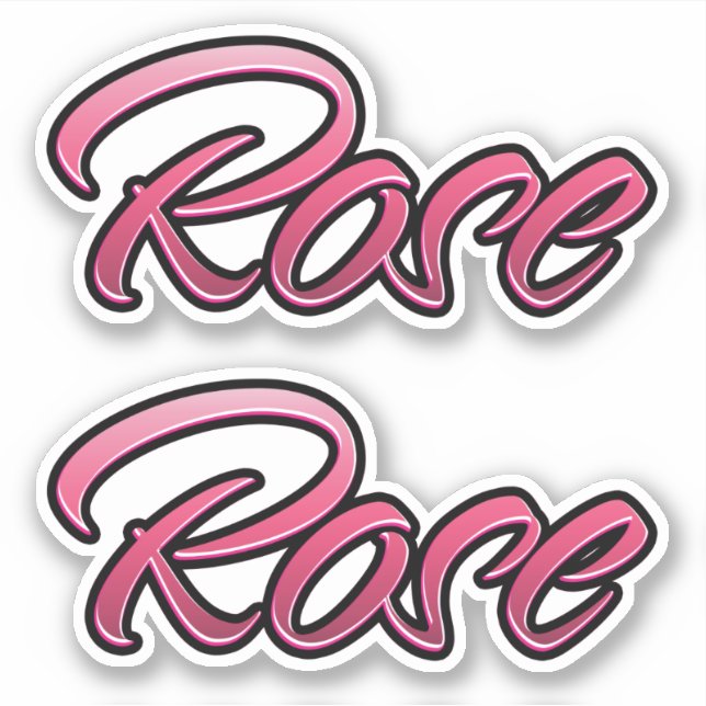 Autocollant rose décoloré Stickerset (Devant)