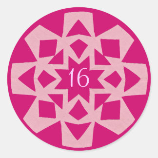 Autocollant Rose Flocon de Neige Sweet 16