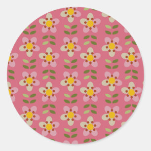 Autocollant rose floral - Bouchon et fleur