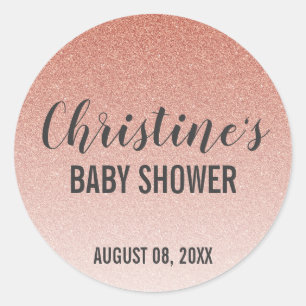 Autocollant rose Gold Faux Parties scintillant Bab