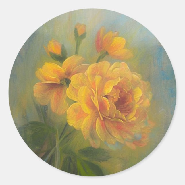 Autocollant Rose Jaune (Devant)