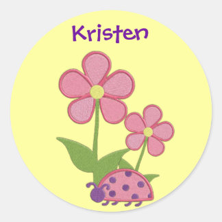 Autocollant rose Ladybug