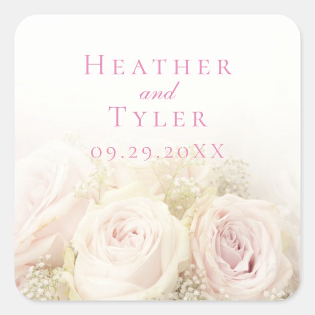 Autocollant Rose mariage (Devant)