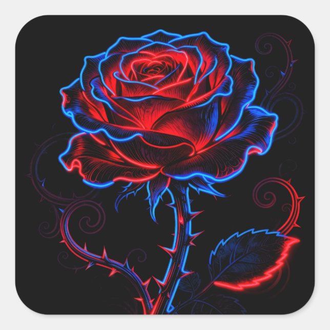Autocollant Rose Néon (Devant)
