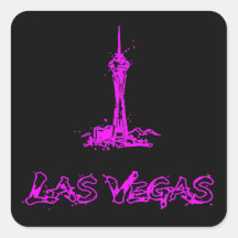 Autocollant Rose Néon Las Vegas Stratosphere