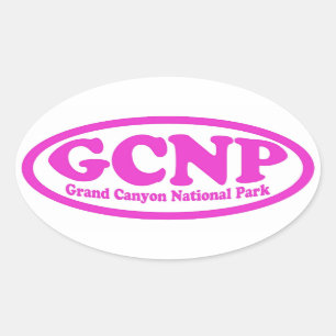 Autocollant rose ovale du Grand Canyon National Pa