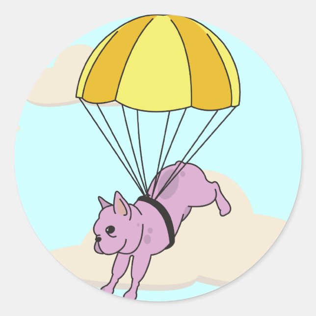 Autocollant rose-parapluie pour Bulldog (Devant)