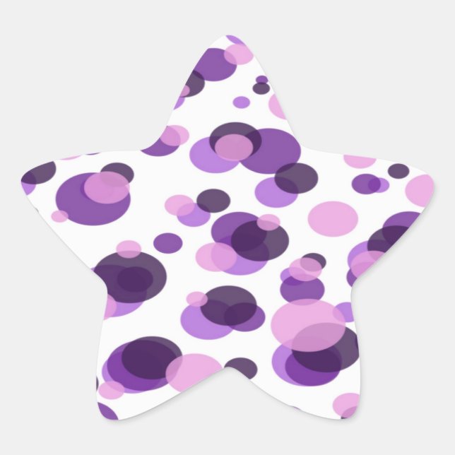 Autocollant rose Polka Dot Star (Devant)