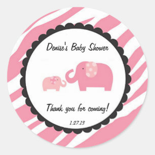 Autocollant rose Safari Elephant