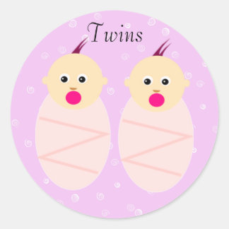 Autocollant rose Twin Girls