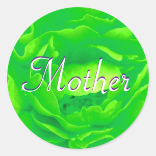 Autocollant Rose vert brillant