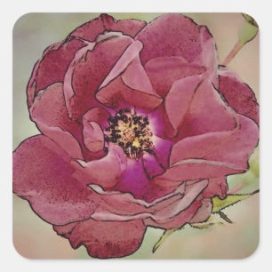 Autocollant Rose Victorien