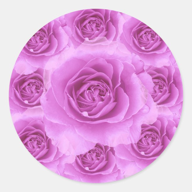 Autocollant Rose violet (Devant)