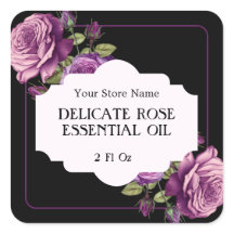 Autocollant Rose violet Étiquette